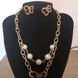 Chain set wiht earrings  stainless steel